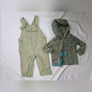 Set Of Two Carter's Pieces- Dinosaur Lizard- 12 Month